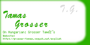 tamas grosser business card